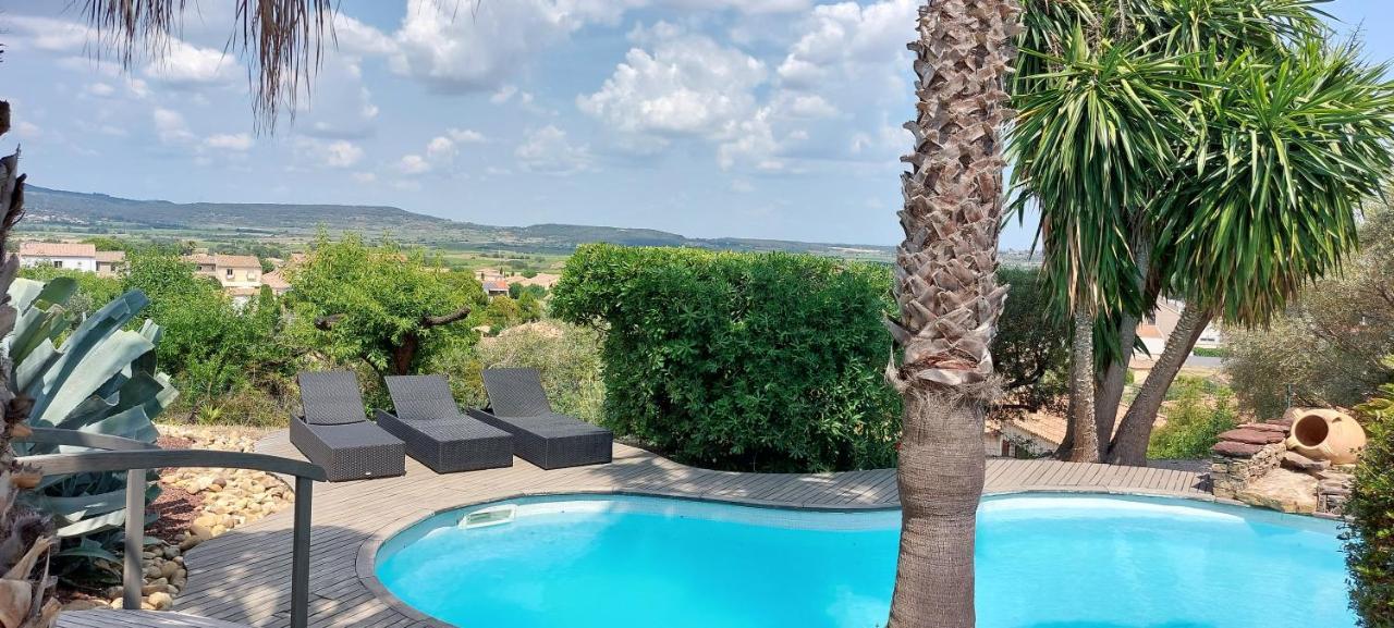 Beautiful Villa With A Stunning View Roujan 外观 照片