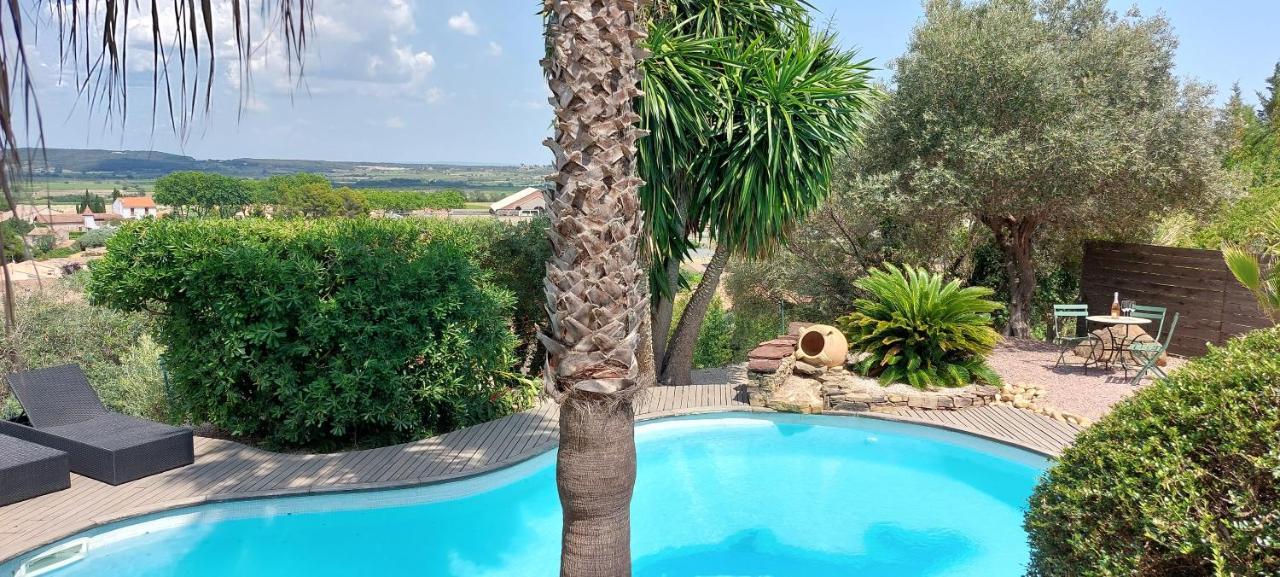 Beautiful Villa With A Stunning View Roujan 外观 照片